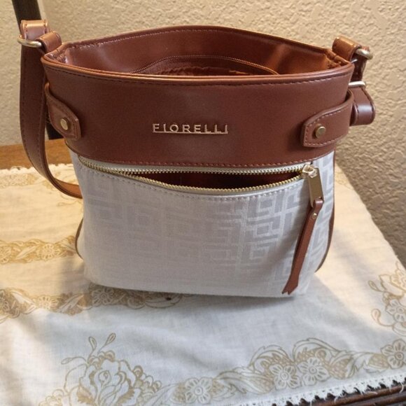 Fiorelli Women’s Lila Crossbody Handbag,  Geo Jacquard White - Picture 1 of 9